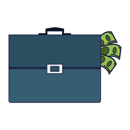 Business briefcase with money cash vector illustration graphic designのイラスト素材