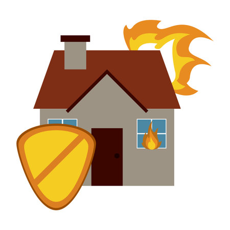 Insurance and protection real estate with shield vector illustration graphic designのイラスト素材