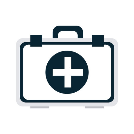 medical first aids suitcase vector illustration graphic designのイラスト素材