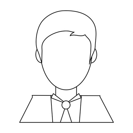 Businessman avatar profile faceless vector illustration graphic designのイラスト素材