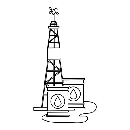 Fuel pump refinery scenery vector illustration graphic designのイラスト素材