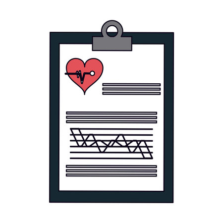 Medical report clipboard isolated vector illustration graphic designのイラスト素材