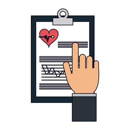 Businessman with medical clipboard vector illustration graphic designのイラスト素材