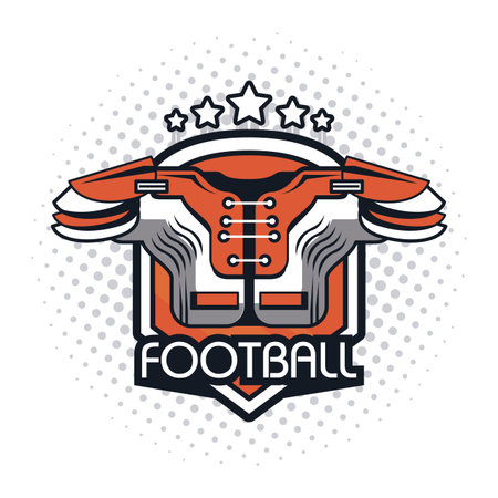 football chest protector colorfull icon and white background vector illustration graphic designのイラスト素材