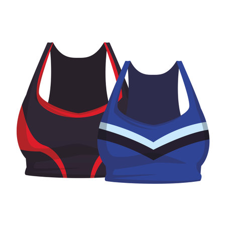 Two female sport tops clothes collection vector illustration graphic designのイラスト素材
