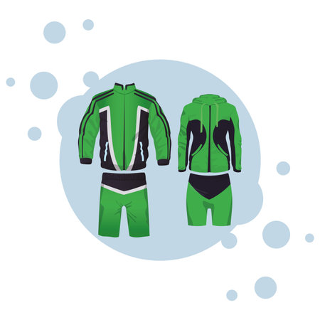 Sport fitness suit for male and female collection round icon vector illustration graphic designのイラスト素材