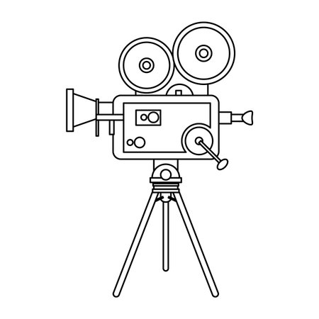 Vintage cinema camcorder isolated vector illustration graphic designのイラスト素材
