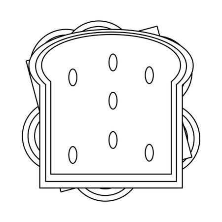 Delicious sandwich food topview vector illustration graphic designのイラスト素材