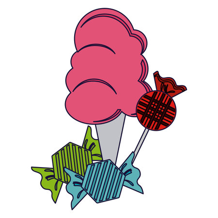 Set of sweet candies vector illustration graphic designのイラスト素材