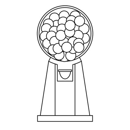 Bubble gum dispenser isolated vector illustration graphic designのイラスト素材