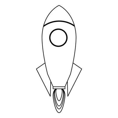 Rocket taking off symbol vector illustration graphic designのイラスト素材