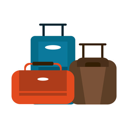 Travel luggage collection concept vector illustration graphic designのイラスト素材