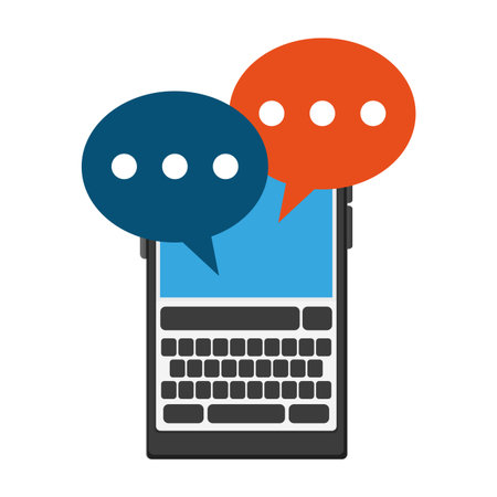Smartphone chat bubbles symbol vector illustration graphic designのイラスト素材