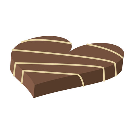 Delicious chocolate sweet heart shaped vector illustration graphic designのイラスト素材