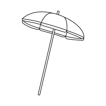Beach striped umbrella vector illustration graphic designのイラスト素材