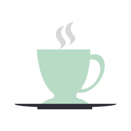 tea cup on dish vector illustration graphic designのイラスト素材