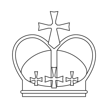 Queen crown symbol isolated vector illustration graphic designのイラスト素材