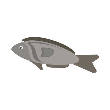 fish seafood cartoon isolated vector illustration graphic designのイラスト素材