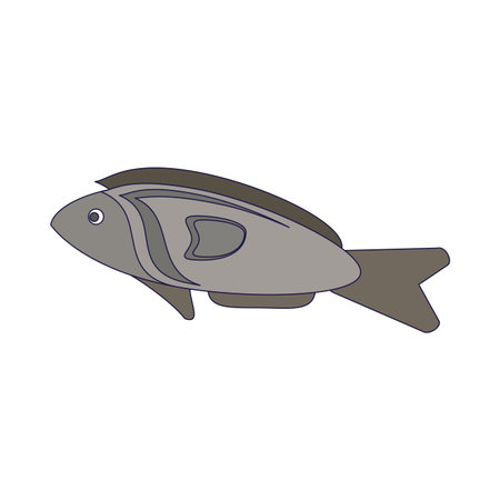 fish seafood cartoon isolated vector illustration graphic designのイラスト素材