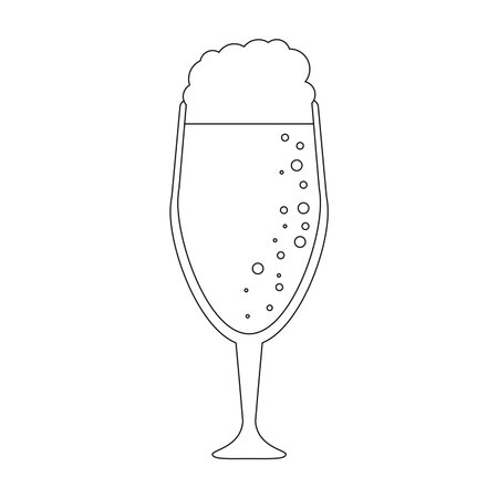 Beer glass cup cold vector illustration graphic designのイラスト素材