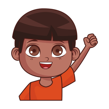 cute boy cartoon vector illustration graphic designのイラスト素材