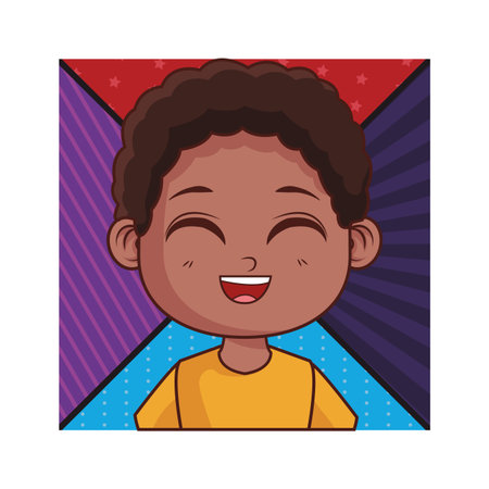 cute boy cartoon vector illustration graphic designのイラスト素材