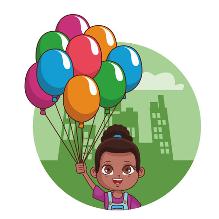 cute girl cartoon vector illustration graphic designのイラスト素材