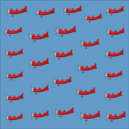 airplane flying pattern cartoon vector illustration graphic designのイラスト素材