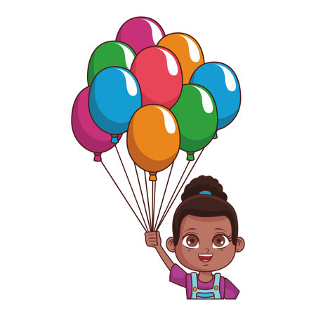 cute girl cartoon vector illustration graphic designのイラスト素材