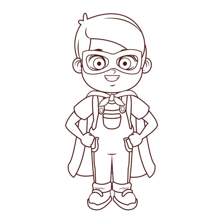 cute boy cartoon vector illustration graphic designのイラスト素材