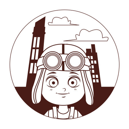 cute boy cartoon vector illustration graphic designのイラスト素材