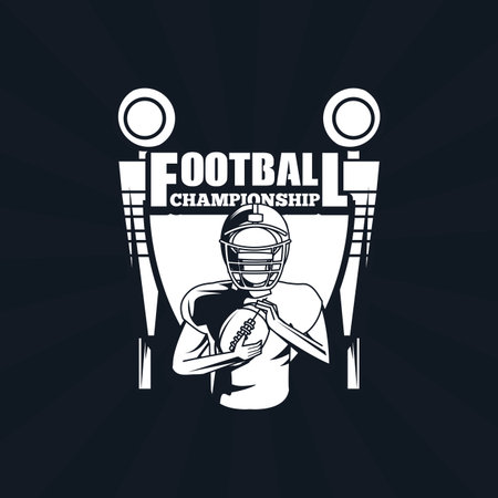 football player icon wide receiver with chain crew championship drawing vector illustration graphic designのイラスト素材