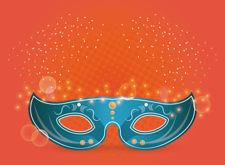 Mardi gras party mask colorful concept vector illustration graphic designのイラスト素材