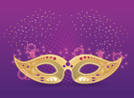 Mardi gras party mask colorful concept vector illustration graphic designのイラスト素材