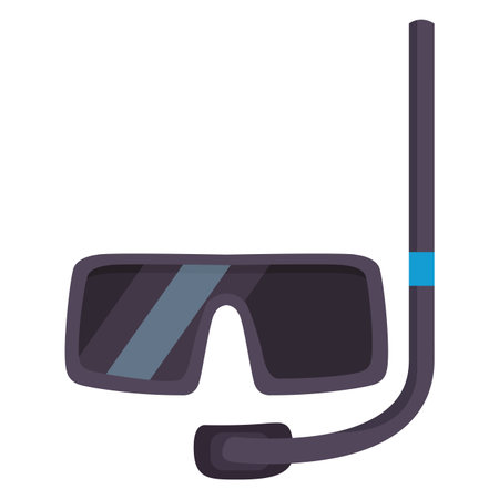 diving mask snorkel isolated in white background vector illustration graphic designのイラスト素材