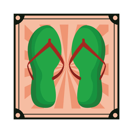 flips flops icon colorful vector illustration graphic designのイラスト素材