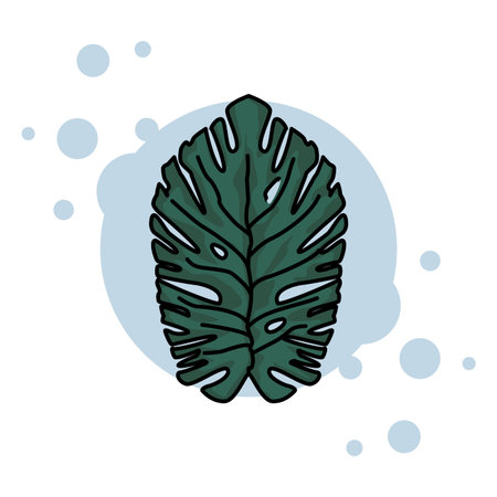 palm leaf icon isolated colorful vector illustration graphic designのイラスト素材