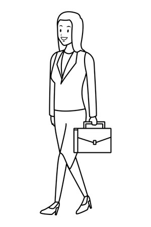 businesswoman elegant outfit vector illustration graphic designのイラスト素材