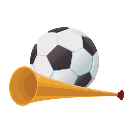 vuvuzela trumpet soccer isolated vector illustration graphic designのイラスト素材