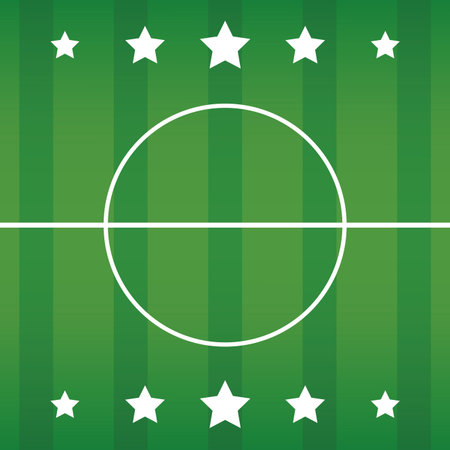 soccer field background with stars vector illustration graphic designのイラスト素材