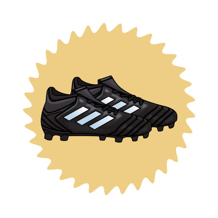 soccer boots icon round icons vector illustration graphic designのイラスト素材