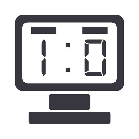 scoreboard screen icon black and white vector illustration graphic designのイラスト素材
