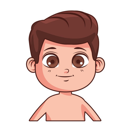 cute summer boy cartoon vector illustration graphic designのイラスト素材