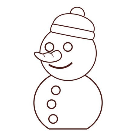christmas snowman cartoon vector illustration graphic designのイラスト素材