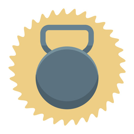 workout kettlebell cartoon vector illustration graphic designのイラスト素材