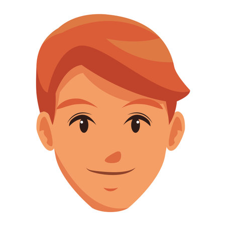cute man face cartoon vector illustration graphic designのイラスト素材