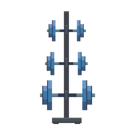 Gym dumbbells iron stand isolated vector illustration graphic designのイラスト素材