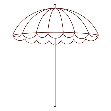 beach striped umbrella vector illustration graphic designのイラスト素材