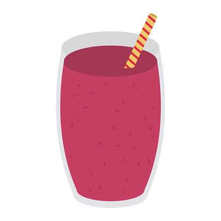Fruit juice and smoothie cup with straw vector illustration graphic designのイラスト素材