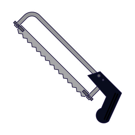 Hacksaw construction tool isolated vector illustration graphic designのイラスト素材